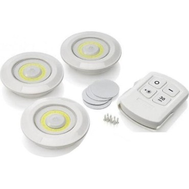 Kablosuz Uzaktan Kumandalı 3lü Led Lamba Seti  