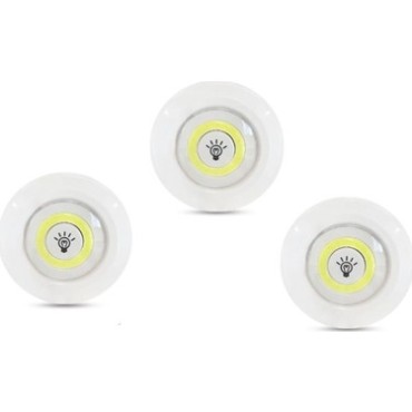 Kablosuz Uzaktan Kumandalı 3lü Led Lamba Seti  