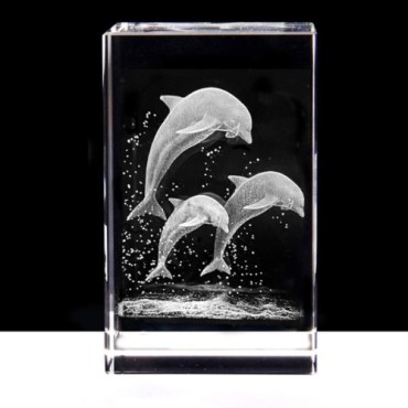 3D Kristal Yunus Figürü 