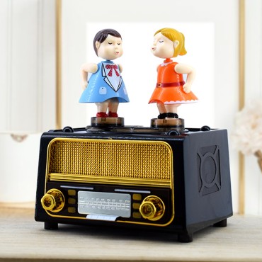 Toptan Öpüşen Çift Müzik Kutusu