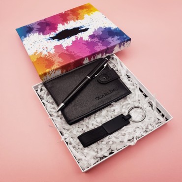 Toptan Anahtarlık Cüzdan ve Siyah Touchpen Kalem