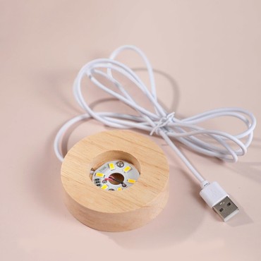 Ahşap Altlıklı Usb'li Işıklı Cam Küre