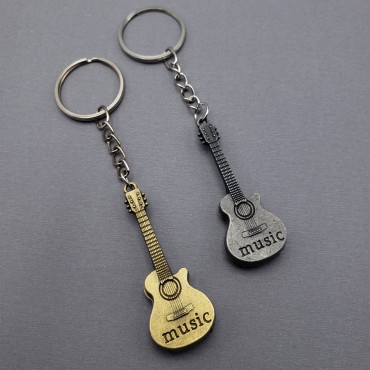 Metal Gitar Anahtarlık 