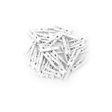 1000 Adet Beyaz Ahşap Mandal 2.5cm