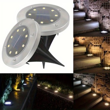 4'lü Solar Panelli Kazıklı Bahçe Aydınlatması