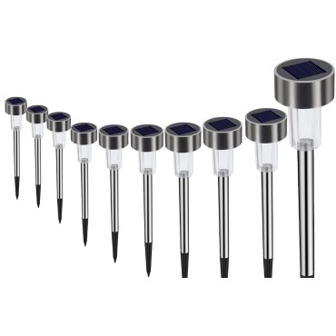 Metal Gövdeli Solar Bahçe Lambası 10'lu