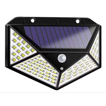 Solar Hareket Sensörlü Duvar Lambası 100 Led 