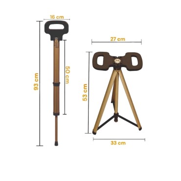 Katlanabilir Baston Tabure, Walking stick and portable stoo