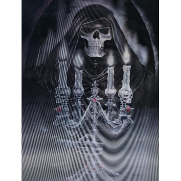 3 Boyutlu Resim 3 Farklı Resim Değişenli Halloween İskelet Tablosu 30x40 cm