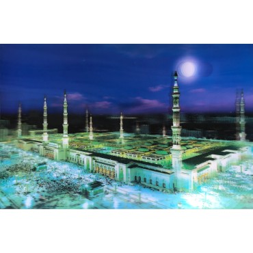 3 Boyutlu Resim Ekstra Çözünürlüğe Sahip Medine Resmi Tablosu 40x60 cm
