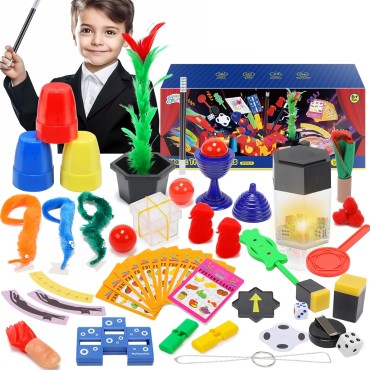 Sihirbazlık Seti - İllüzyon Oyunları Full Set -Kupa-çoğalan zar-Baston-Tombala-çiçek-5 Parça