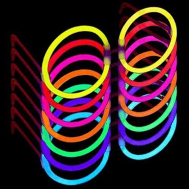 Glow Parti Gözlüğü Glow Partisi Yuvarlak Şekilli Fosforlu Gözlük 6 Adet