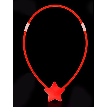 Glow Yıldız Kolye - Glow Kolye - Glow Stick Partisi Yıldız Kolye 6 Adet