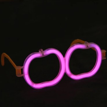 Glow Elma Gözlük - Glow Partisi Gözlüğü - Glow Stick Gözlük 12 Adet