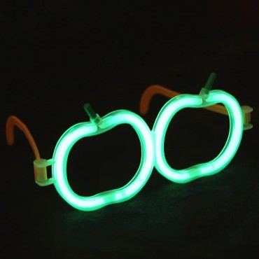 Glow Elma Gözlük - Glow Partisi Gözlüğü - Glow Stick Gözlük 12 Adet