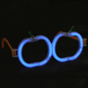Glow Elma Gözlük - Glow Partisi Gözlüğü - Glow Stick Gözlük 12 Adet