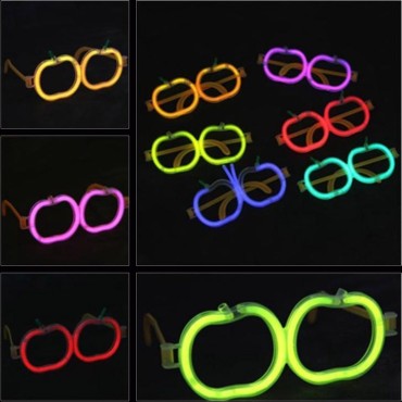 Glow Elma Gözlük - Glow Partisi Gözlüğü - Glow Stick Gözlük 12 Adet