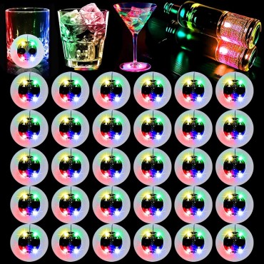 Işıklı Yapışkanlı Bardak Altı Aparatı Ledli 3 Modlu 6 cm Çap 1 Adet