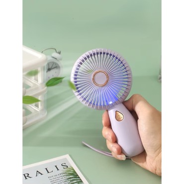 Minimalist Tasarım Işıklı Şarjlı El Fanı 
