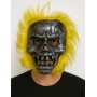 Wild Skull - Metal Kafatası Sarı Saçlı İskelet Maske