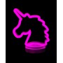 Neon Işıklı Unicorn Masa Gece Lambası Pil+Usb