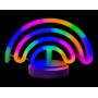 Neon Işıklı Gökkuşağı Masa Gece Lambası Pil+Usb