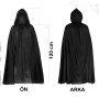 Siyah Uzun Pelerin 120 cm Kapüşonlu – Cosplay ve Parti Kostümü