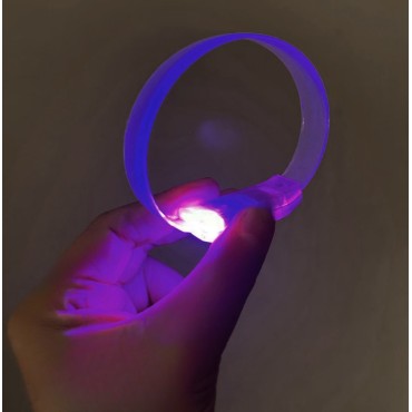 3 Modlu Pilli LED Işıklı Esnek Parti Bilekliği Mor