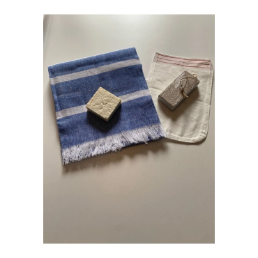 Gelin Hamamı Seti, Premium Peştemal , Ponza Topuk Taşı, Doğal Zeytinyağı Sabun, Kese 4lü Set 