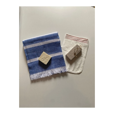 Gelin Hamamı Seti, Premium Peştemal , Ponza Topuk Taşı, Doğal Zeytinyağı Sabun, Kese 4lü Set 